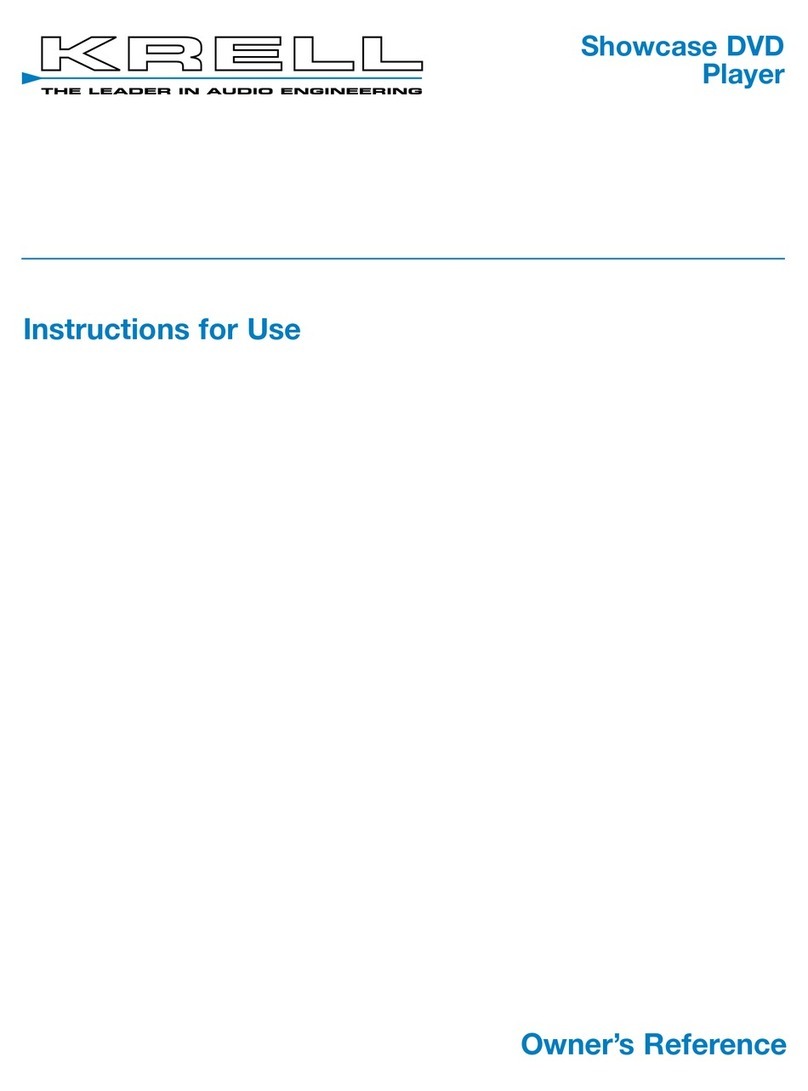 Krell Industries Showcase DVD Instructions for use