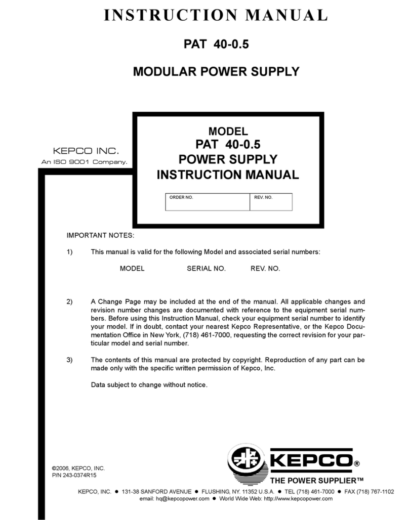 KEPCO PAT 40-0.5 instruction manual
