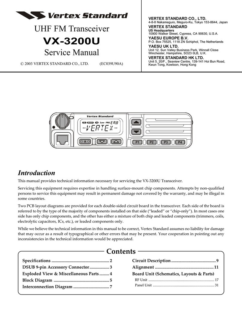 Vertex Standard VX-3200U  Service manual
