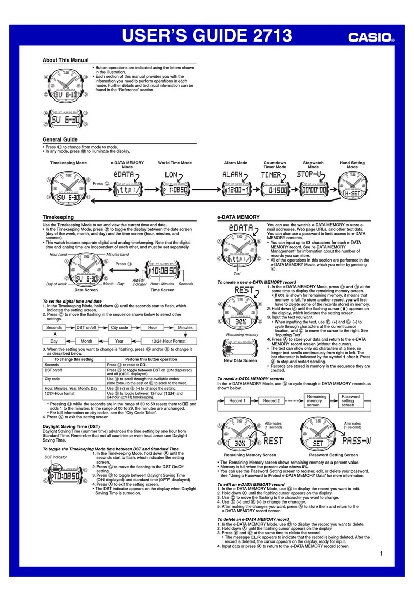 Casio 2713 User manual