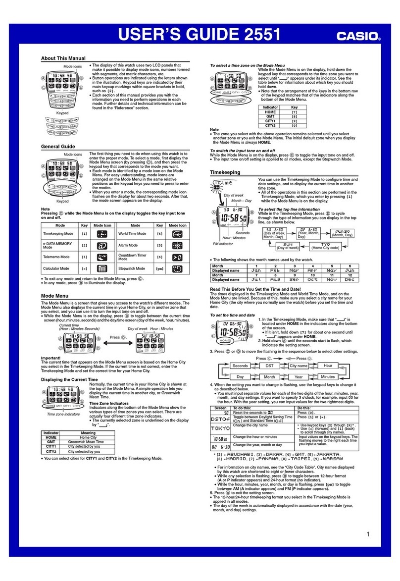 Casio 2551 User manual