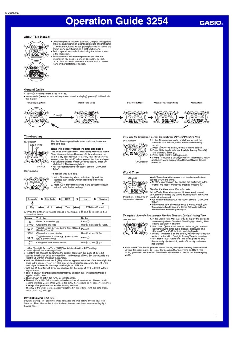 Casio 3254 User manual