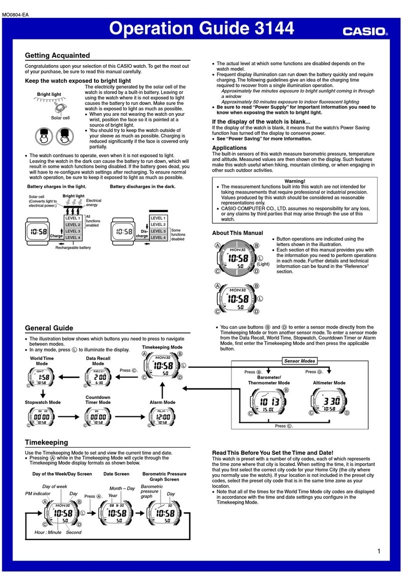 Casio 3144 User manual