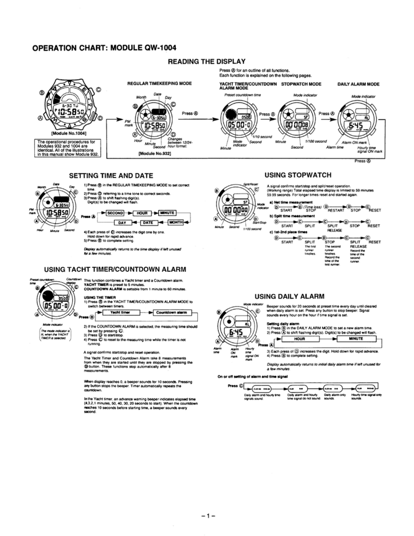 Casio QW-1004 User manual Casio QW-1004 User manual
