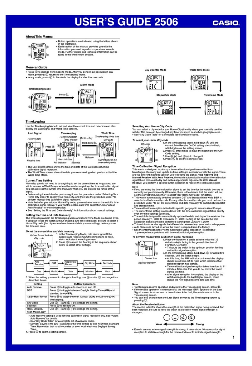 Casio 2506 User manual