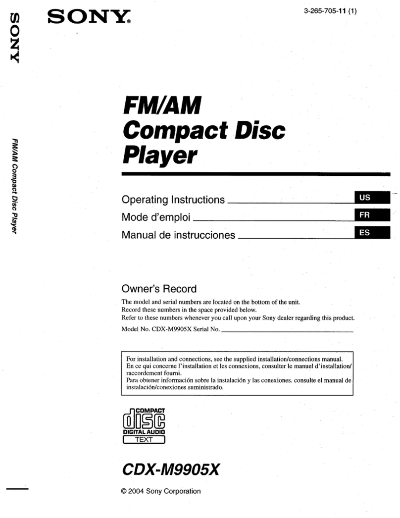 Sony CDX-M9905X User manual