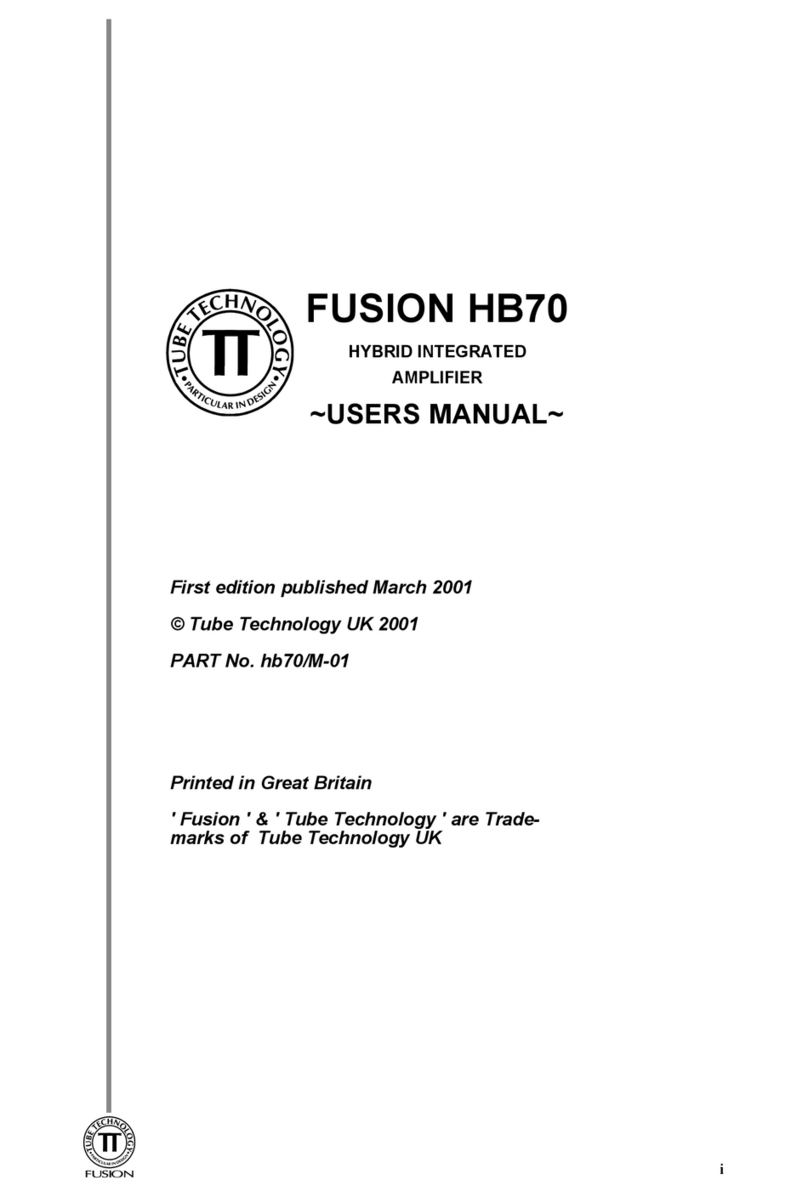 Tube Technology Fusion HB70 user manual