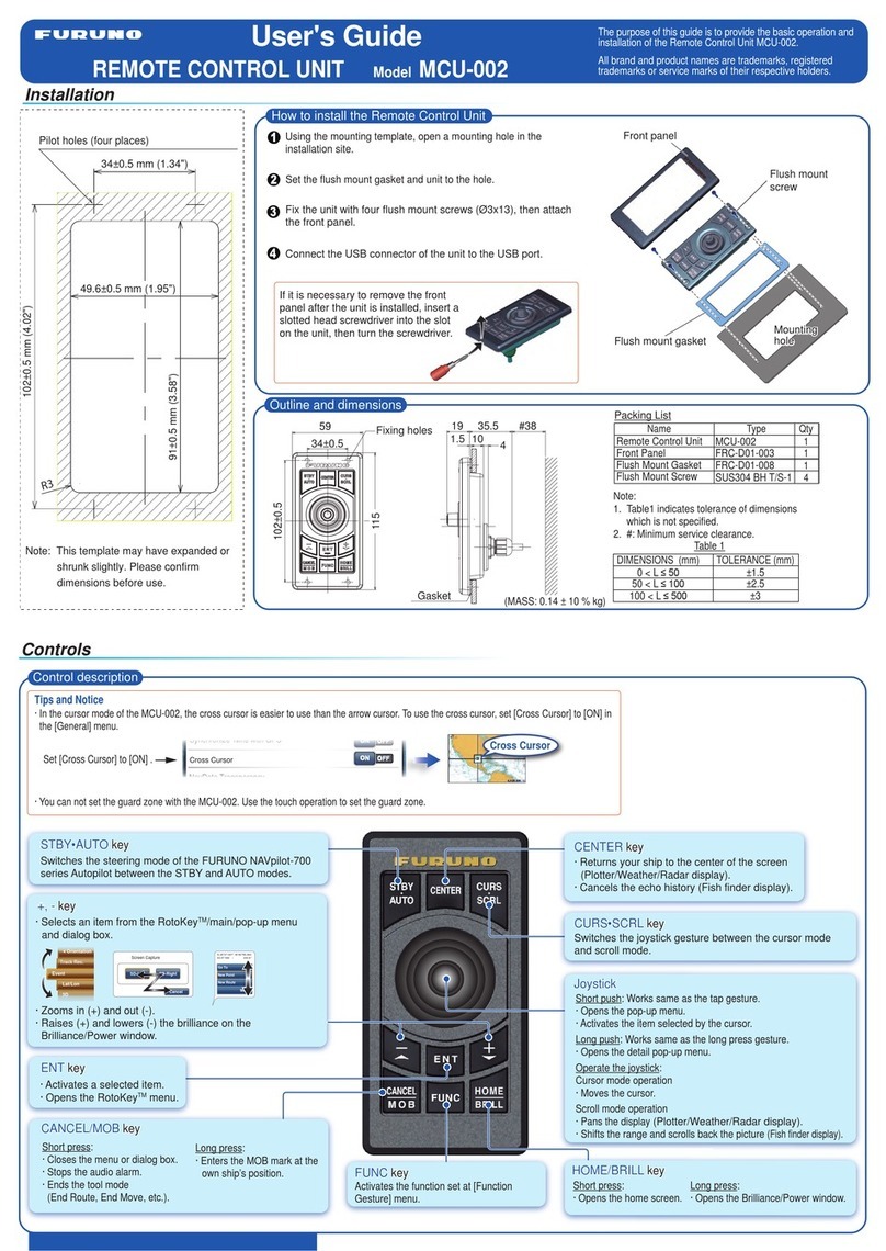 Furuno MCU-002 User manual