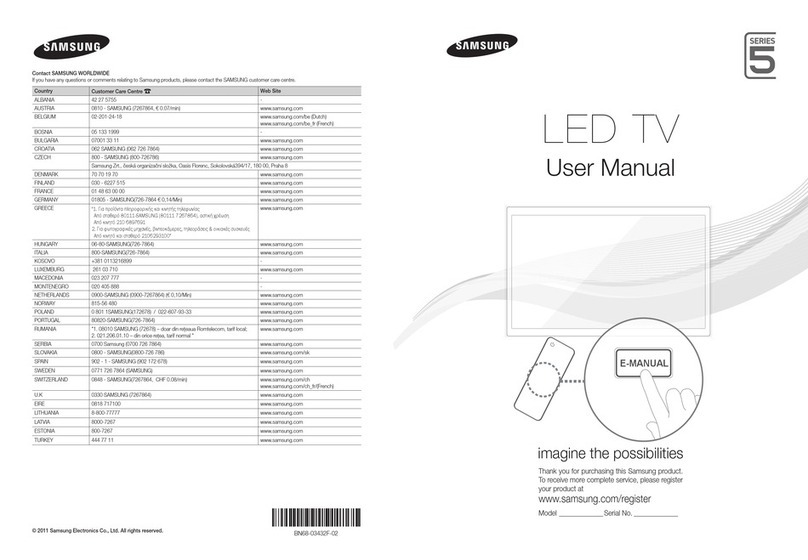 Samsung UE32D5005 user manual