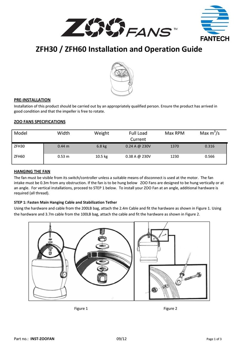 Zoo Fans ZFH30 Operating instructions Zoo Fans ZFH30 Operating instructions