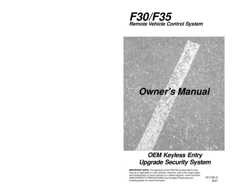 Code Alarm F30 owner's manual