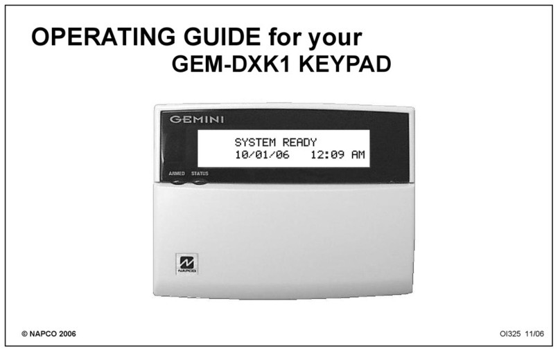 Gemini GEM-DXK1 KEYPAD User manual