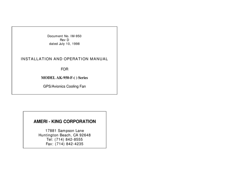 Ameri-King AK-950-F Series Installation and operation manual