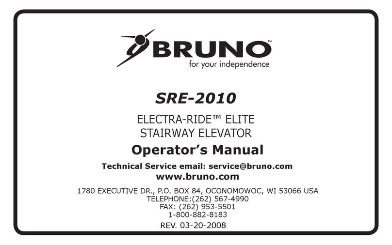 Bruno ELECTRA-RIDE SRE-2010 Operator's manual