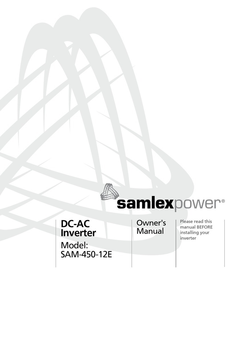 SamplexPower SAM-450-12E User manual