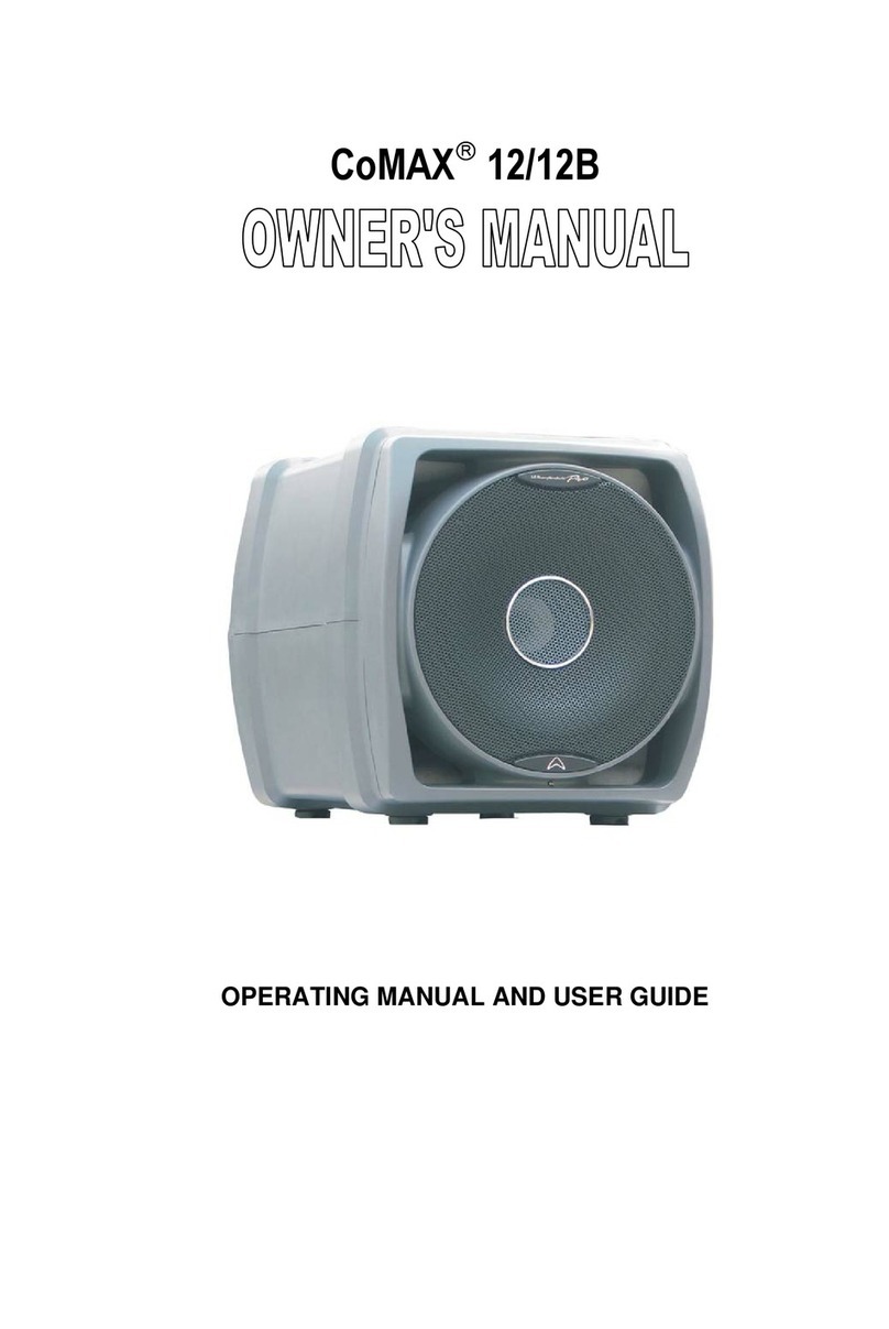 Wharfedale Pro CoMAX 12 Operating manual and user guide