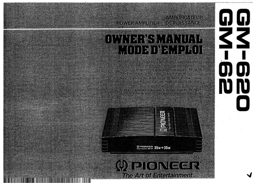 Pioneer GM-620 owner's manual