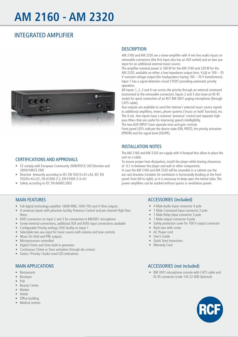 RCF AM2320 Brochure & specs