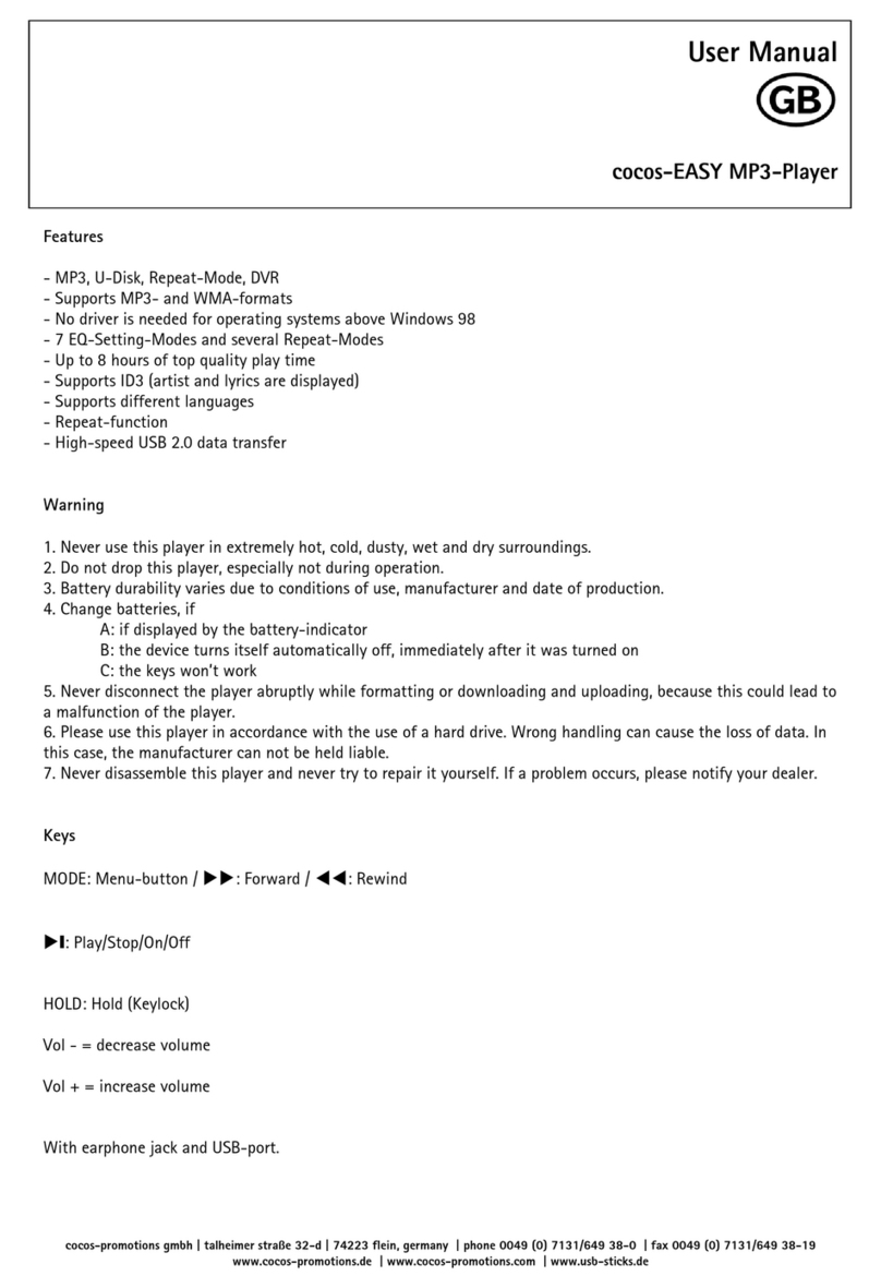 Cocos-Promotions EASY User manual