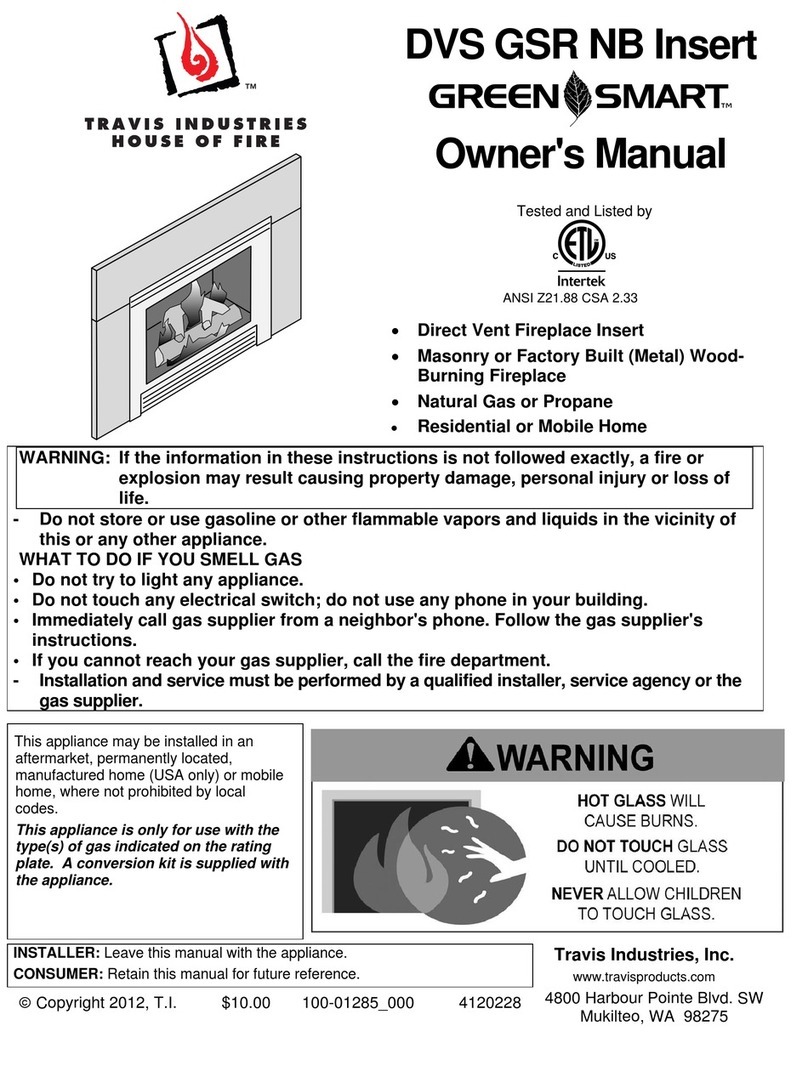 Travis Industries DVS GSR NB Insert User manual