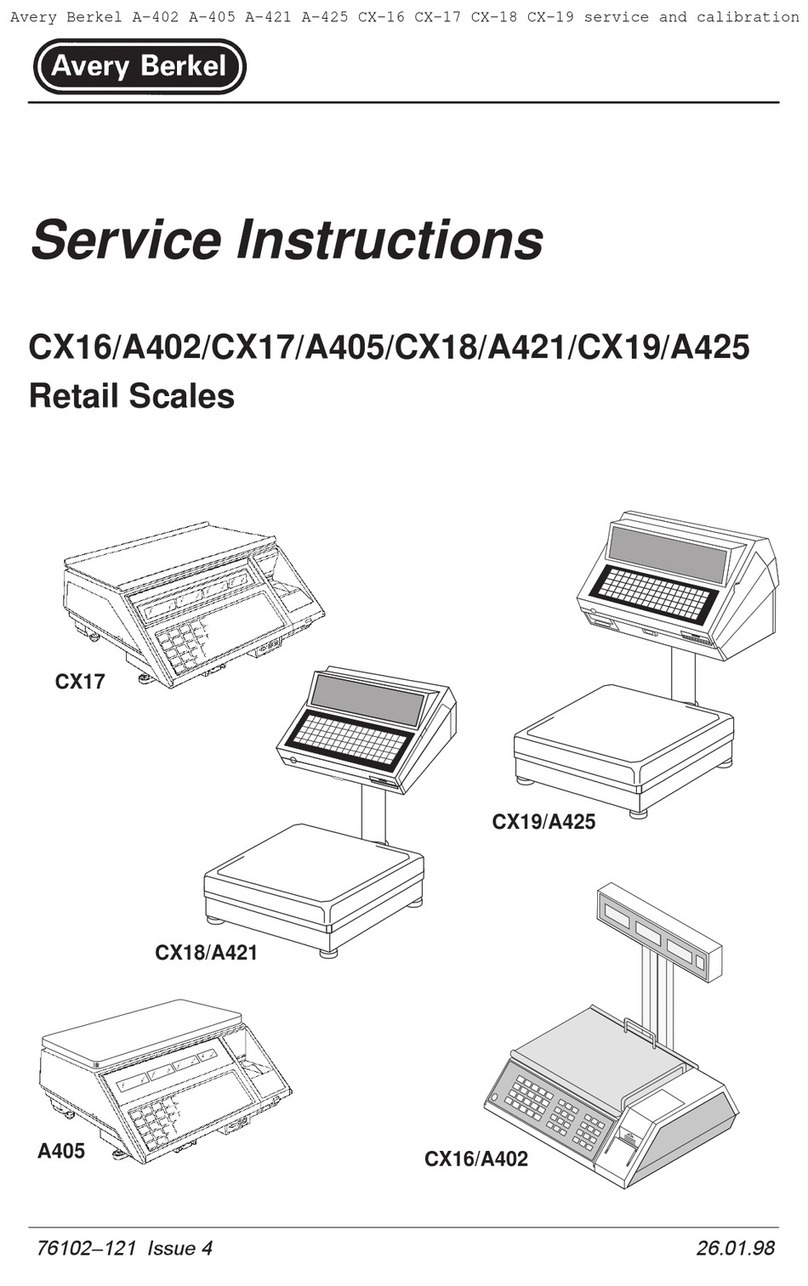 Avery Berkel CX16 Service instructions