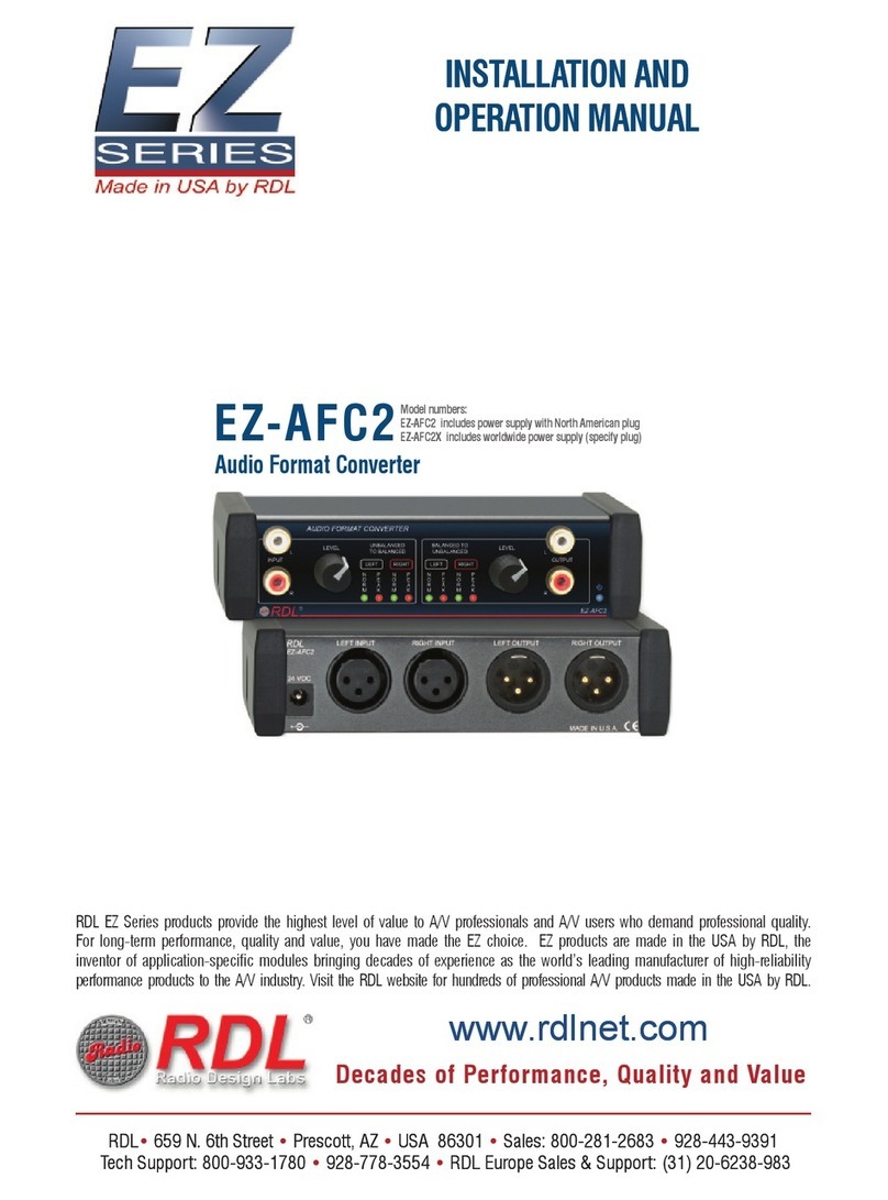 RDL EZ-AFC2 Installation and operation manual RDL EZ-AFC2 Installation and operation manual