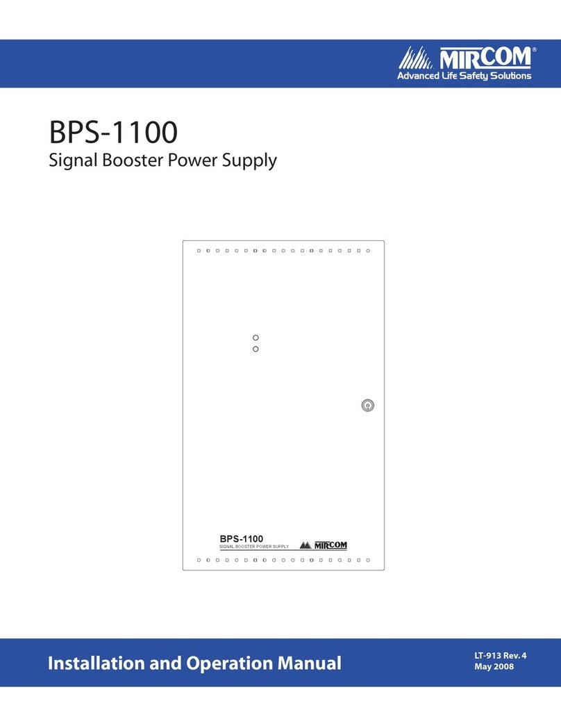 Mircom BPS-1100 Installation and operation manual