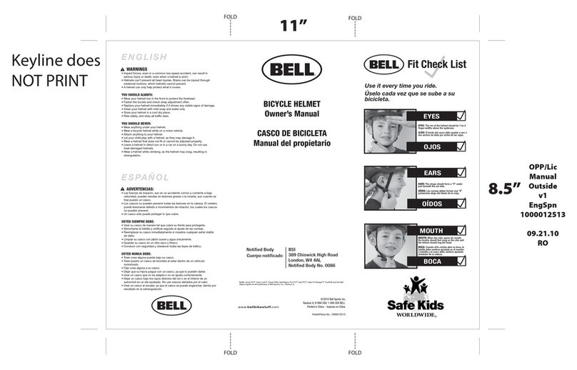 Bell BICYCLE HELMET User manual