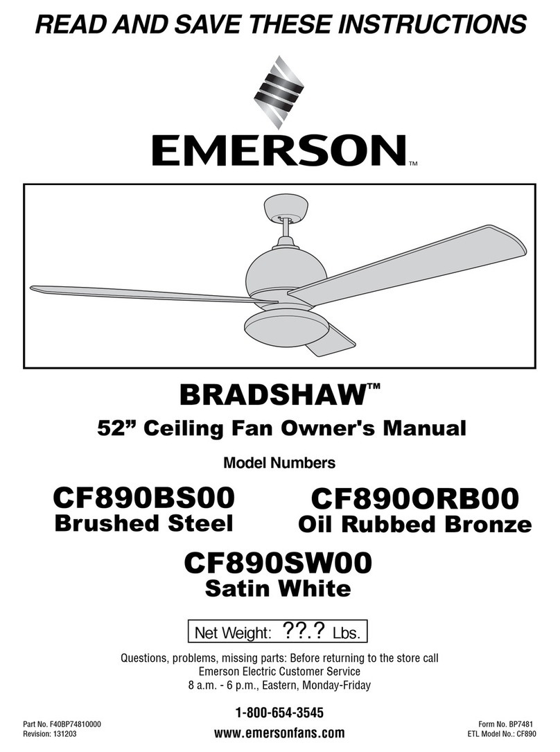 Emerson BRADSHAW CF890BS00 User manual