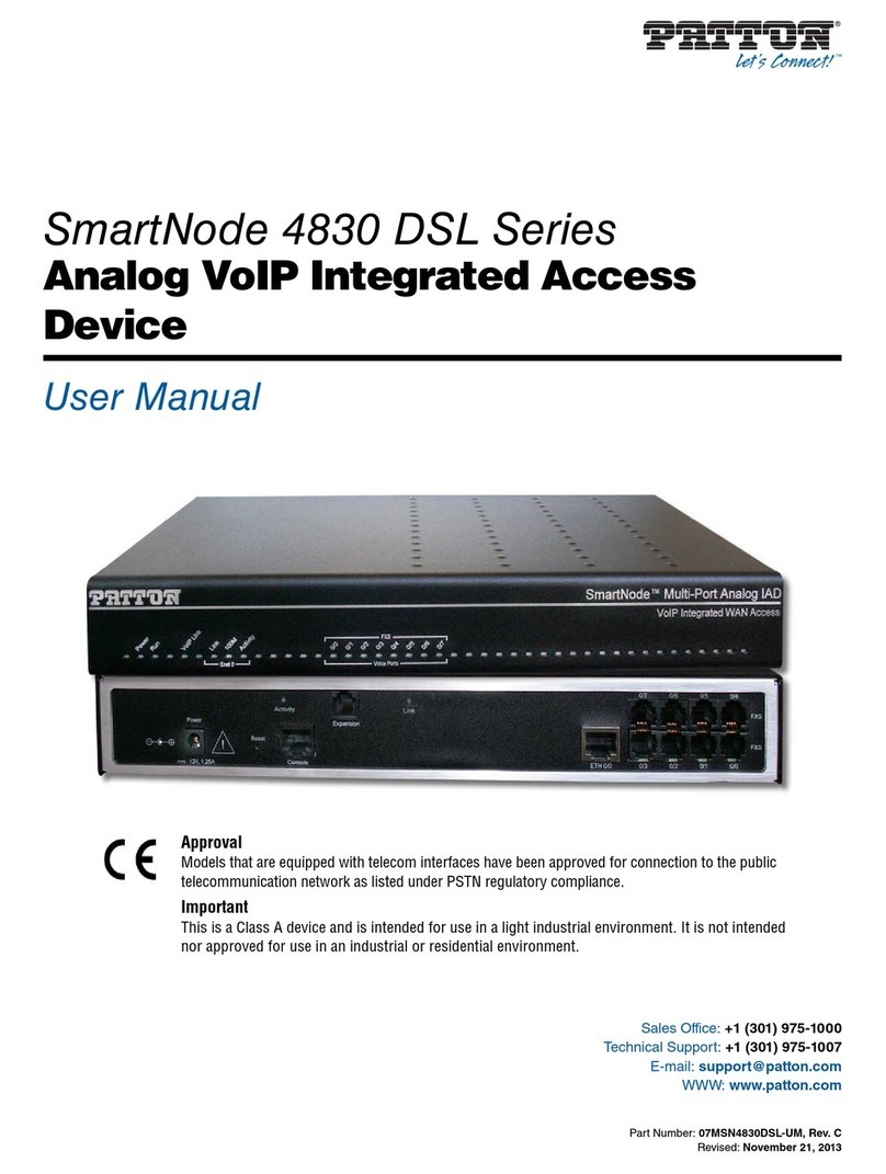 Patton SmartNode 4830 DSL Series user manual