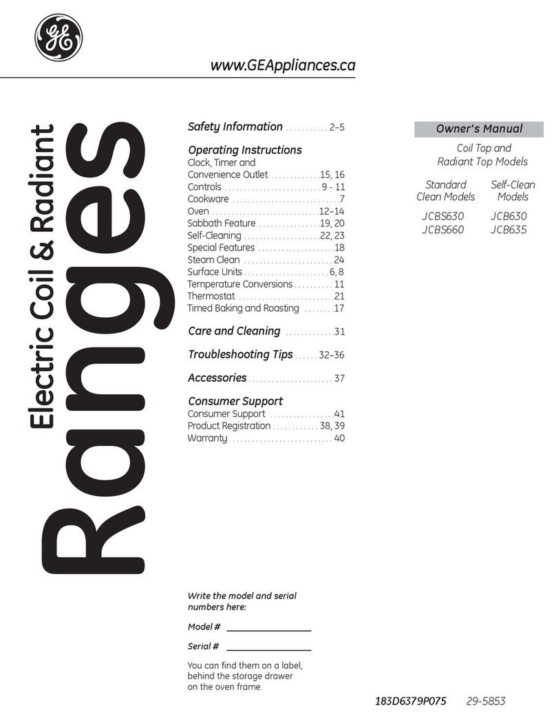 GE JCBS630 User manual