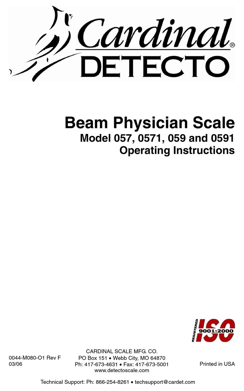 Cardinal Detecto 057 User manual