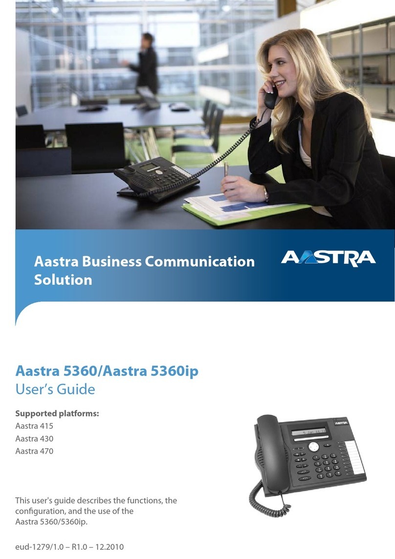 Aastra 5360 User manual Aastra 5360 User manual