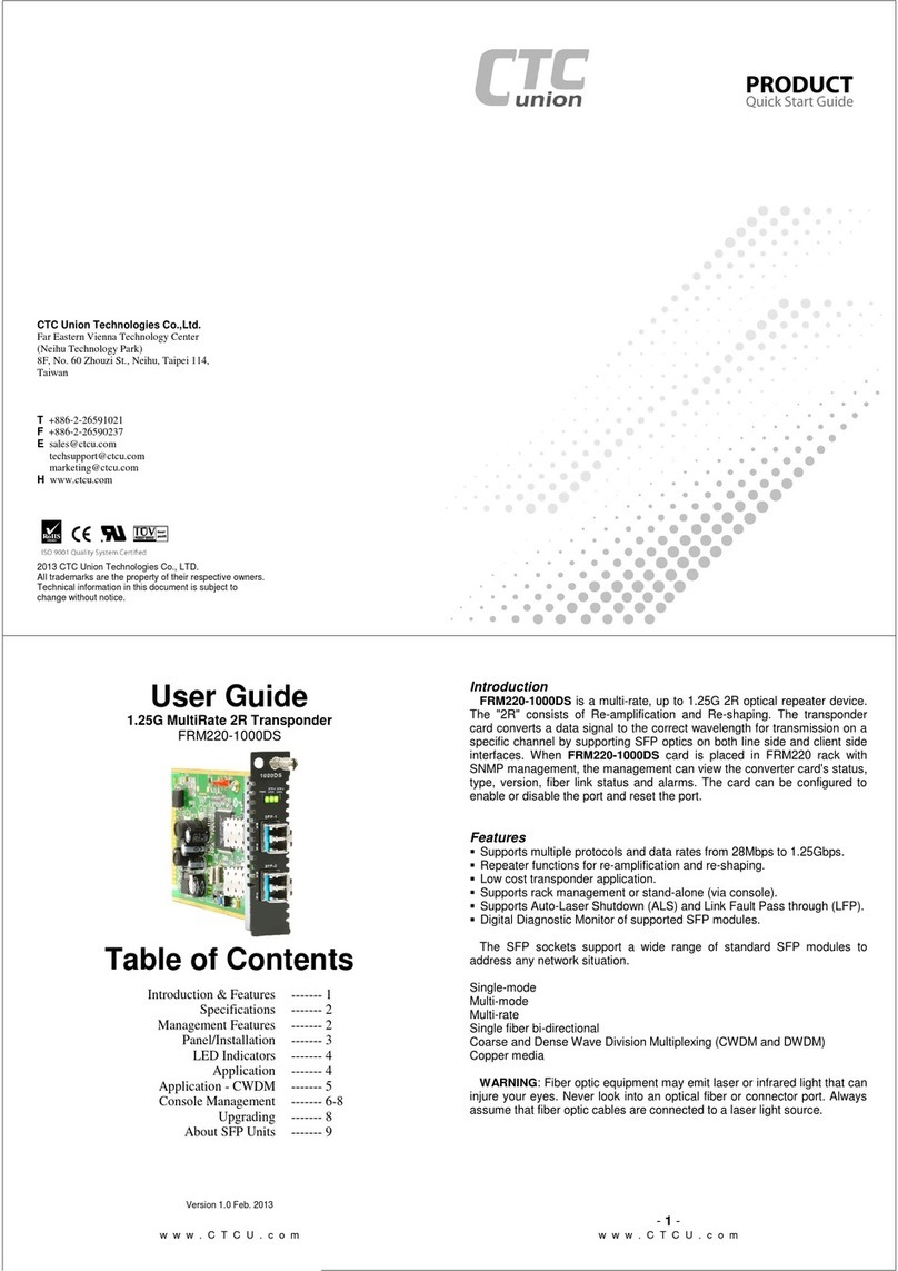 CTC Union FRM220-1000DS User manual