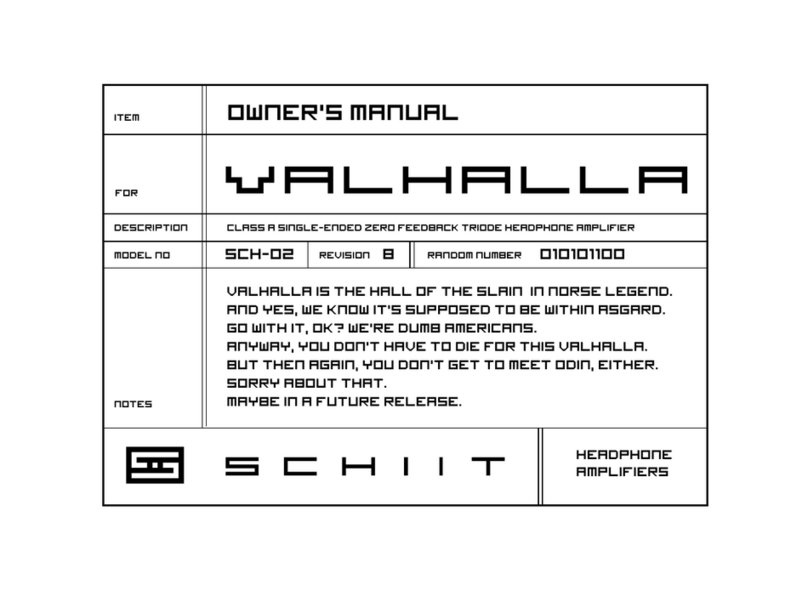 Valhalla SCH-02 owner's manual