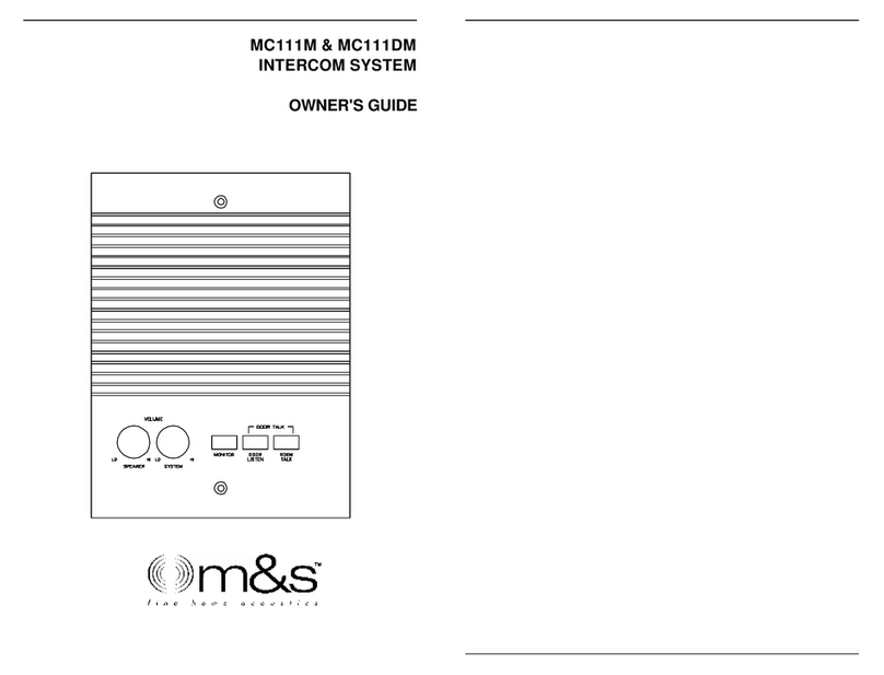 M&S Systems FINISH-OUT MC111M User manual