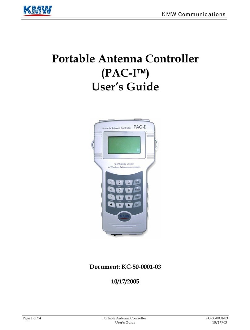 KMW Communications PAC-I user guide