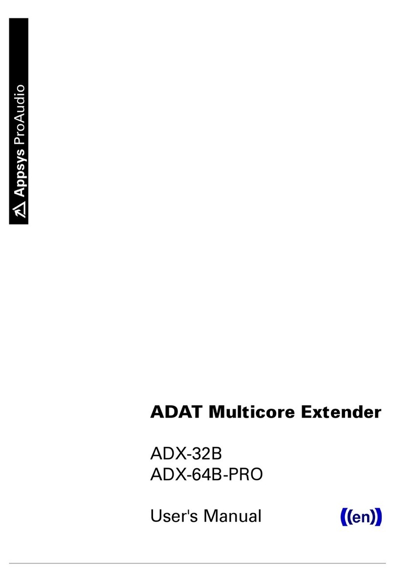 Appsys ProAudio ADX-32B user manual