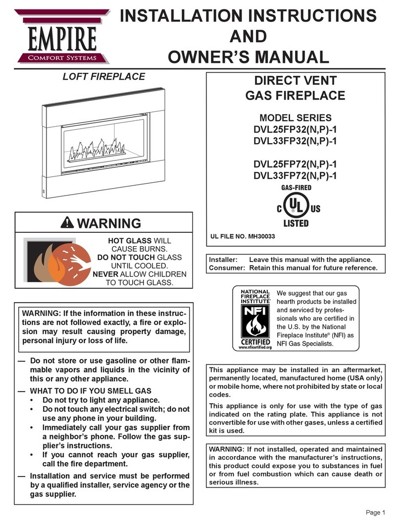 Empire Comfort Systems DVL25FP32-1 Quick start guide Empire Comfort Systems DVL25FP32-1 Quick start guide