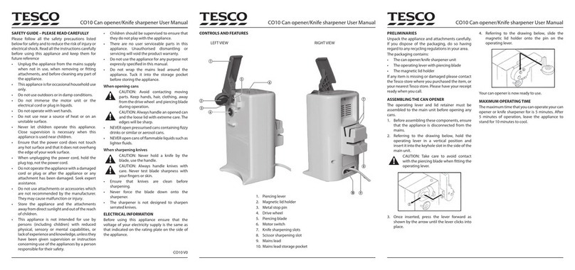 Tesco CO10 user manual