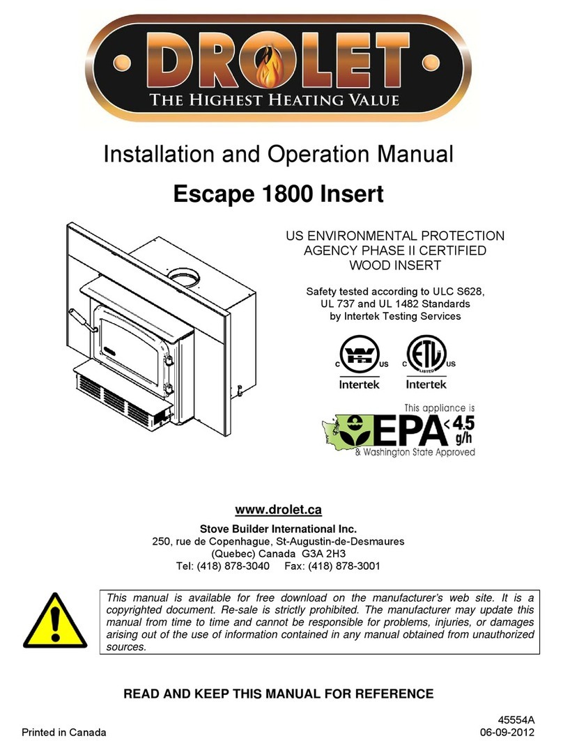 Drolet ESCAPE 1800 DB03100 User manual Drolet ESCAPE 1800 DB03100 User manual