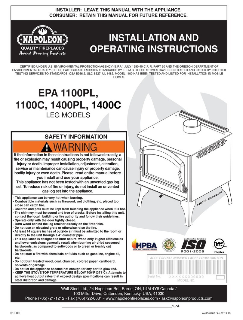 Napoleon 1100PL User manual