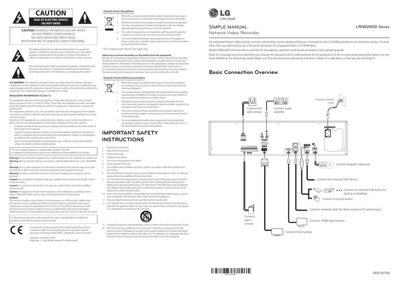 LG LRN8240D Series Simple manual