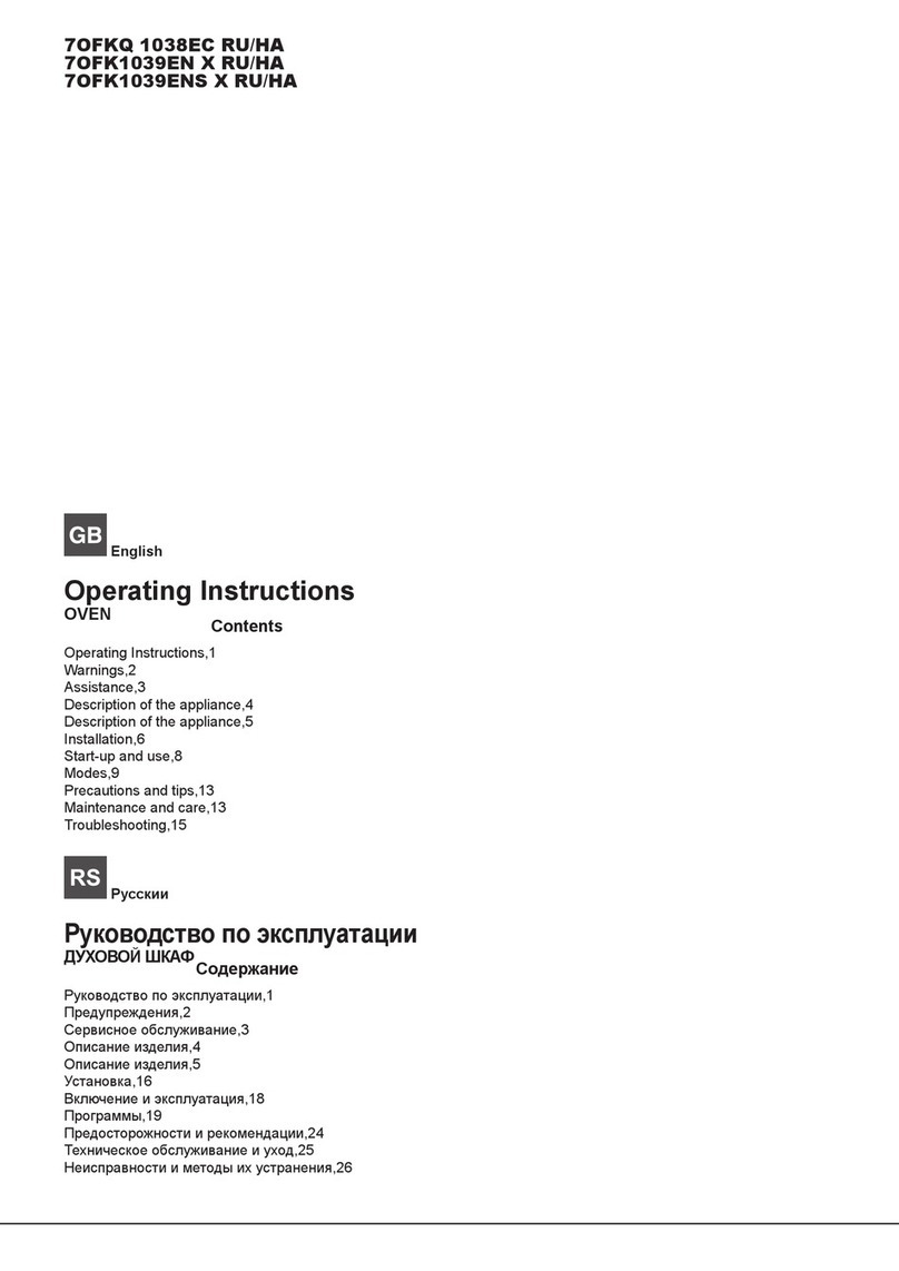 Hotpoint Ariston 7OFK1039ENS X RU/HA operating instructions