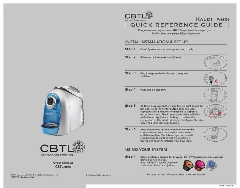 CBTL Kaldi S04 Quick reference guide