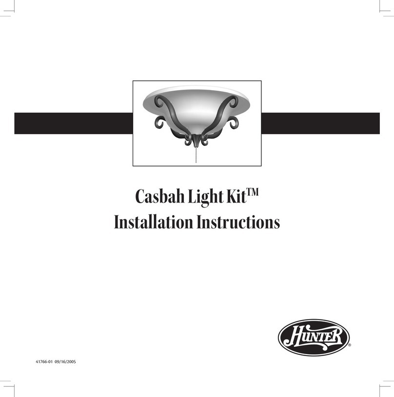 Hunter Casbah Light Kit installation instructions