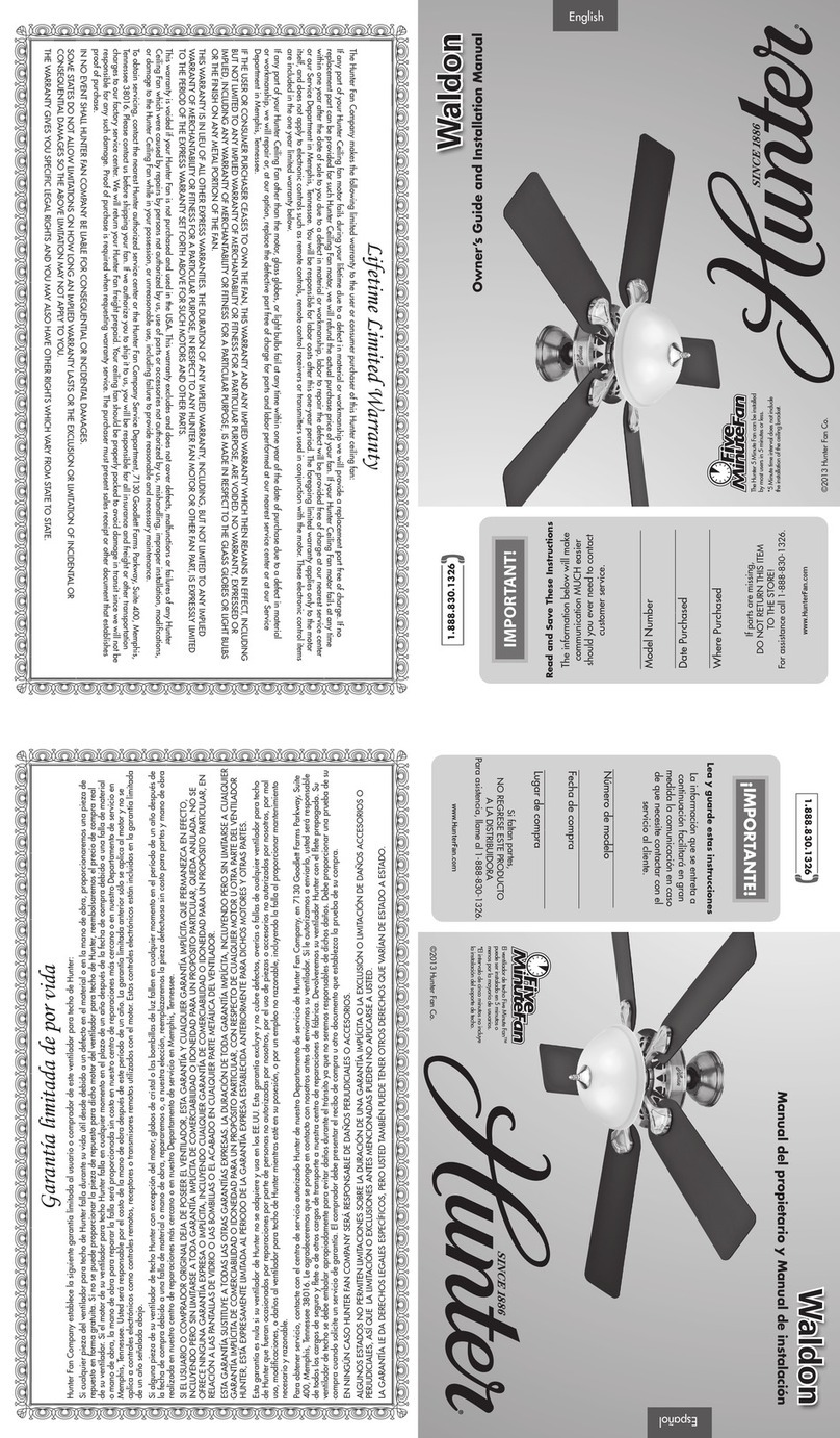 Hunter Waldon Instruction manual Hunter Waldon Instruction manual