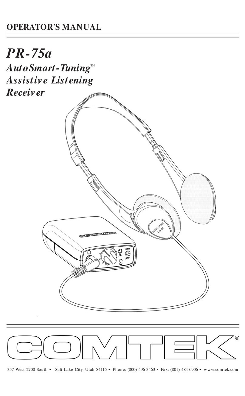 Comtek PR-75a Operator's manual