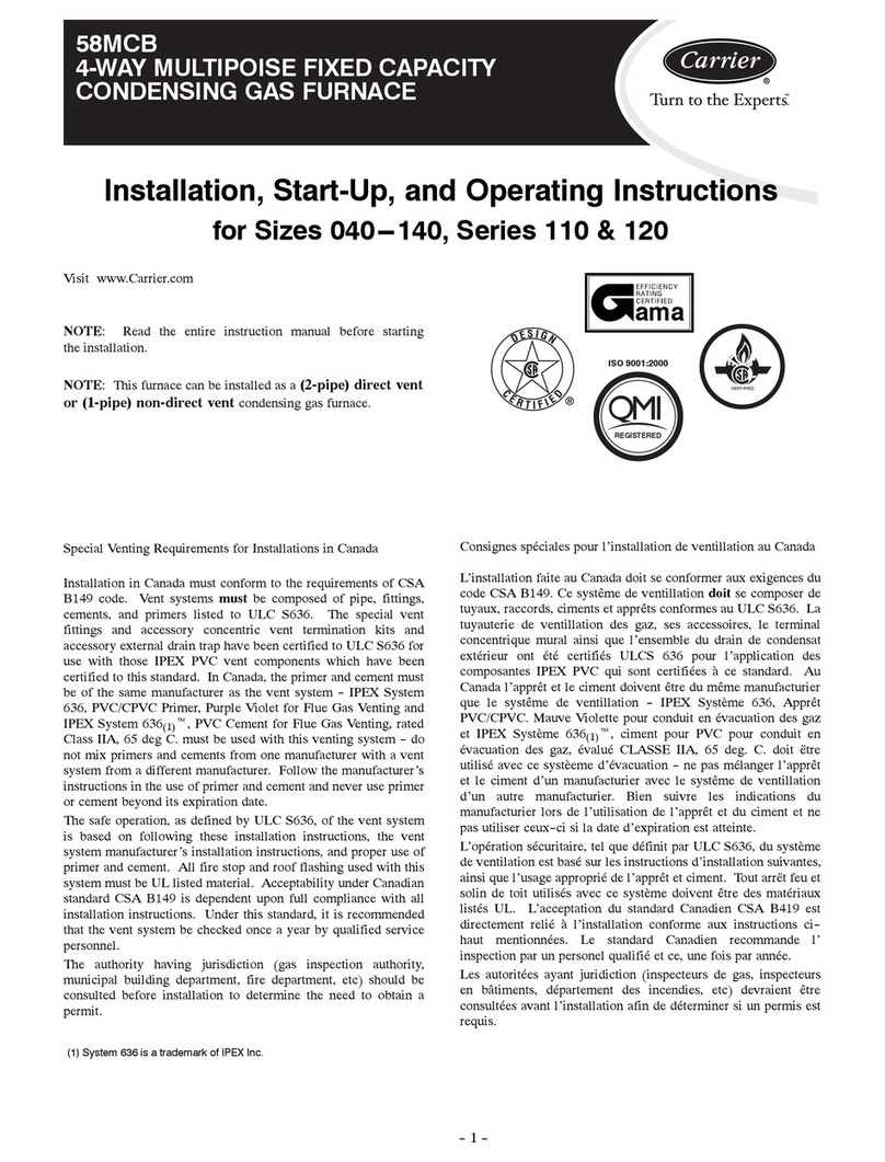 Carrier 58MCB Operating instructions Carrier 58MCB Operating instructions