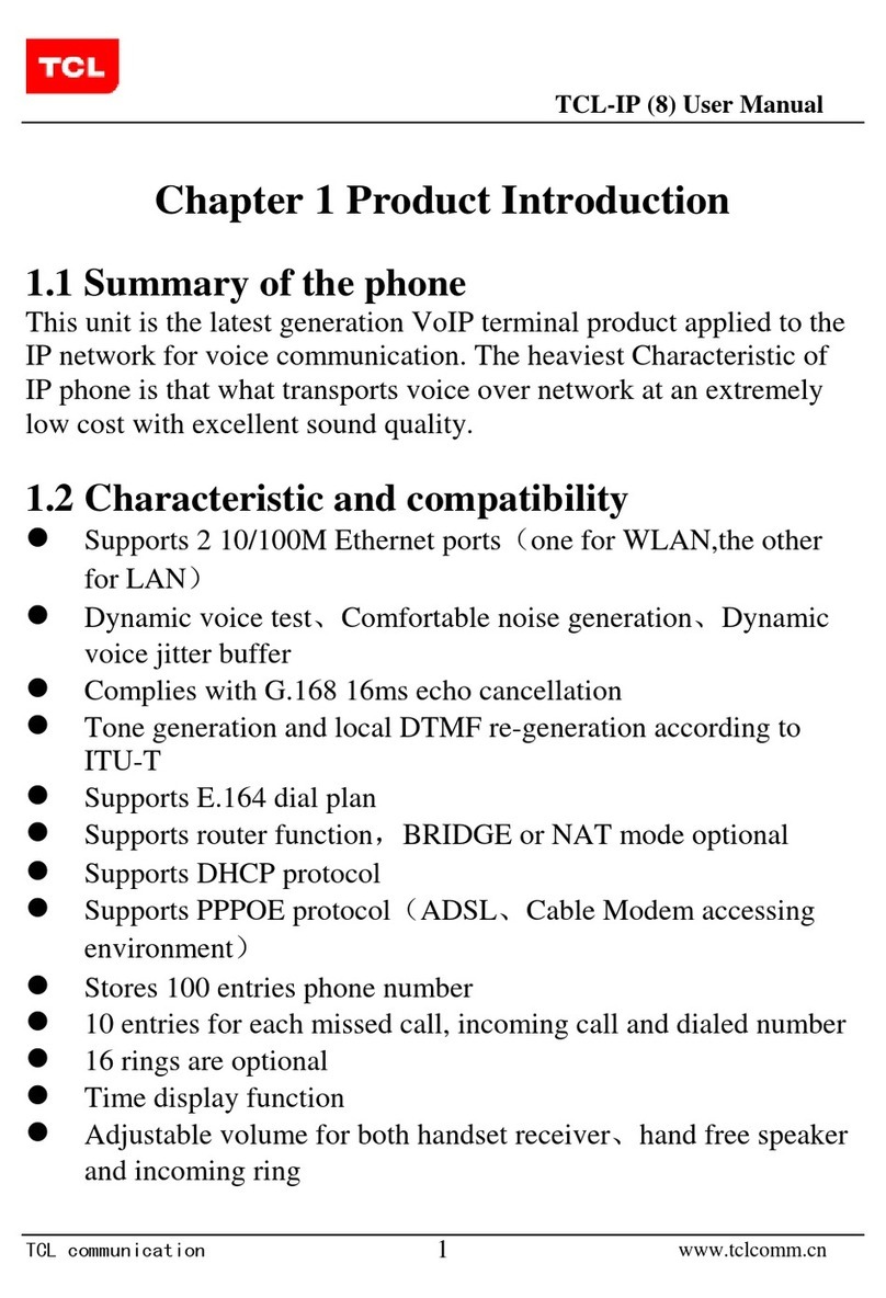 TCL IP phone User manual